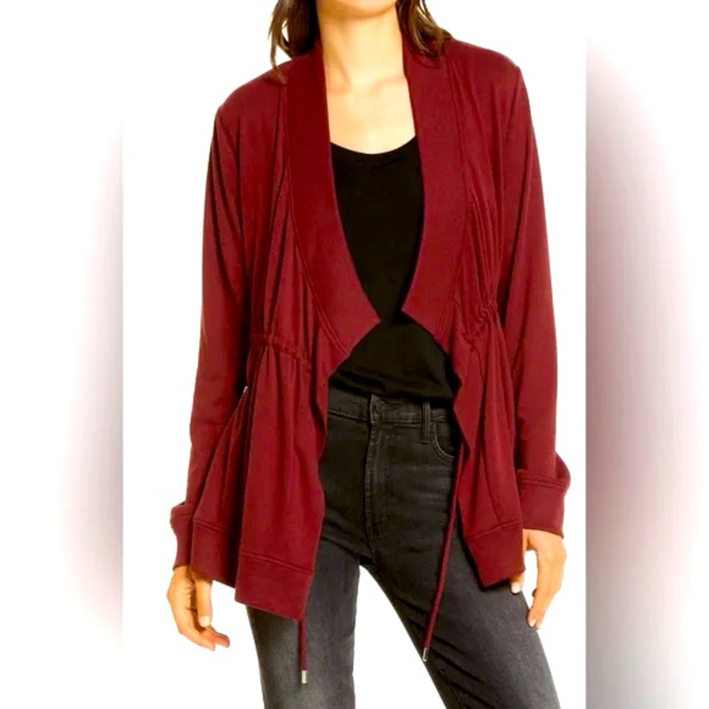 AllSaints Gina Drape Jacket — Oxblood Red Burgundy / Size 0 Small